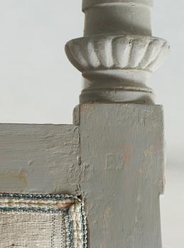 STOLAR, sex stycken, av Ephraim Ståhl (mästare i Stockholm 1794-1820). Sengustavianska.