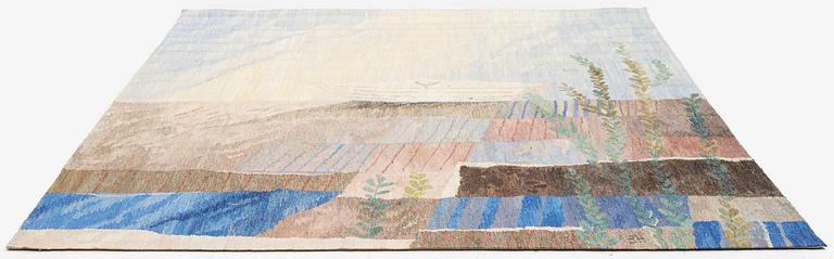 Susanne Henriques, a tapestry triptych, 'Strukturerad natur' c. 223 x 176 (one 165) cm, signed AB MMF SH.