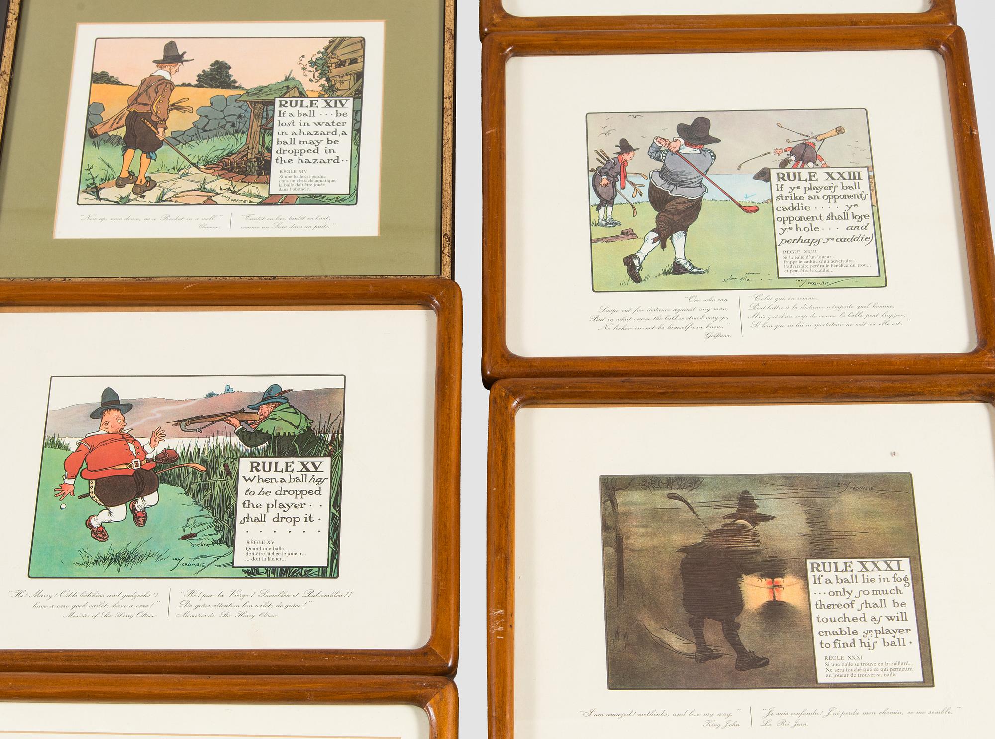 "The Rules of Golf", 19 kpl.