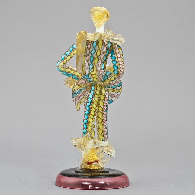 FIGURIN, glas, Seguso, Murano, Italien, 1900-talets andra hälft.