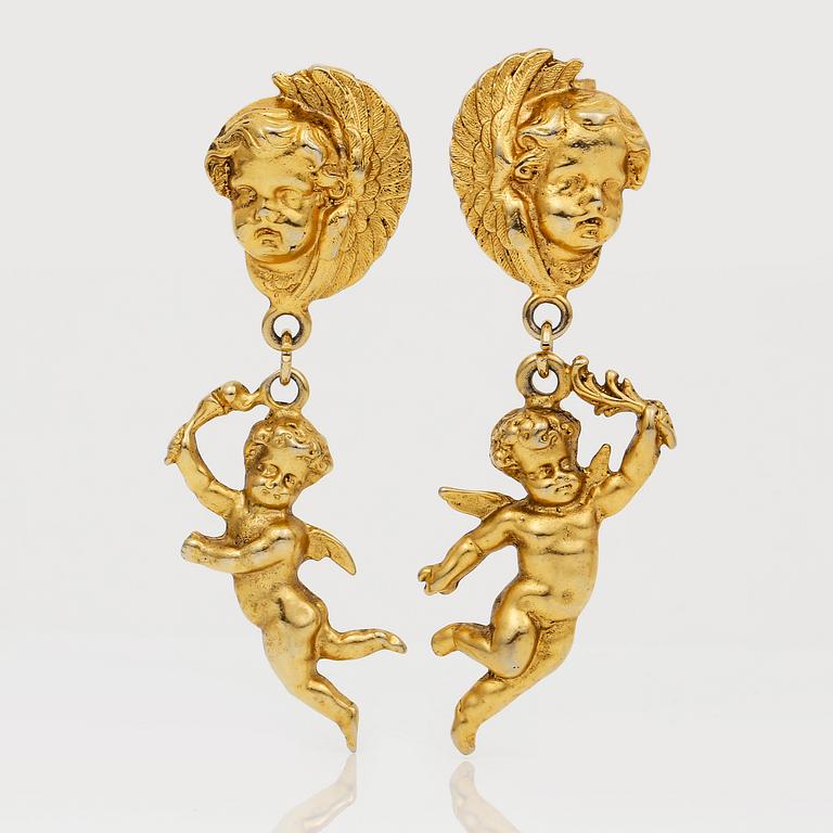 BIJOUTERI, ett par örhängen, Moschino.