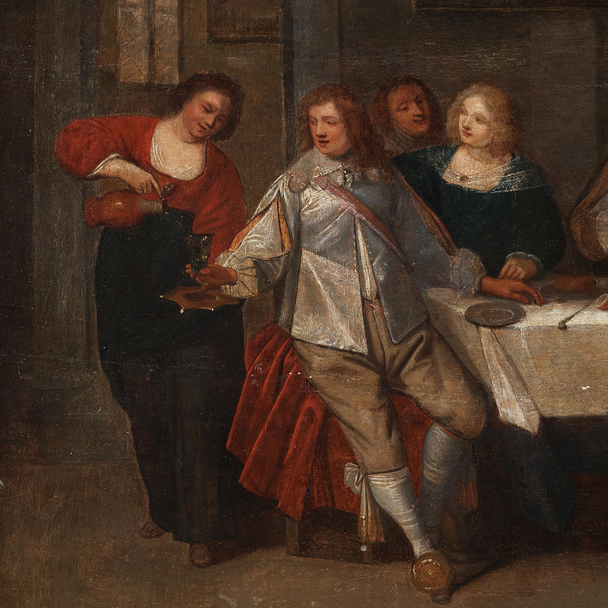 Christoph Jacobsz van der Lamen Circle of, CHRISTOPH JACOBSZ VAN DER LAMEN, circle of. Reinforced panel 53 x 82 cm.