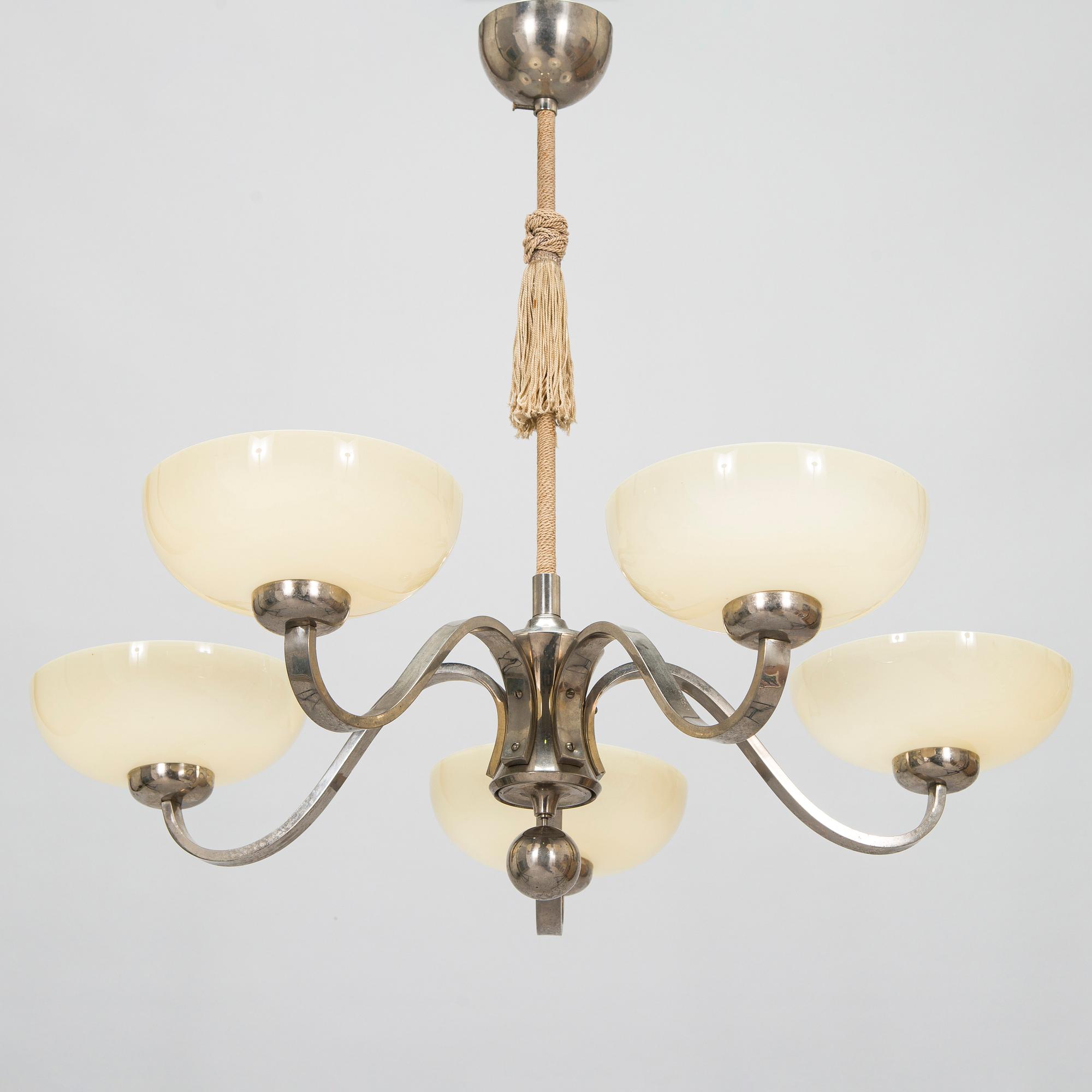 Paavo Tynell, taklampa, modell 1351/5, Taito, 1930-tal.