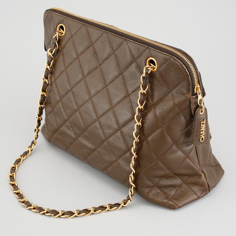 A Chanel Caviar leather handbag.