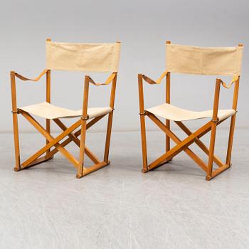 MOGENS KOCH, a pair of folding chairs, 'MK16', Denmark, second half of the 20th century.