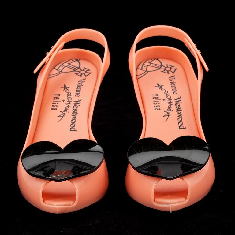 SKOR, slingbacks med peeptoe, Vivenne Westwood Anglomania + melissa.