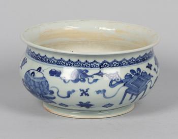 RÖKELSEKAR, porslin. Kina. 1700-tal.