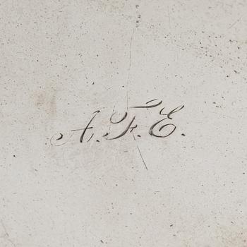 Five Silver Boxes, including mark of Petter Adolf Sjöberg, Stockholm 1817.