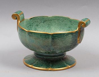 SKÅL, flintgods, Josef Ekberg, Gustavsberg. Dat 1928.