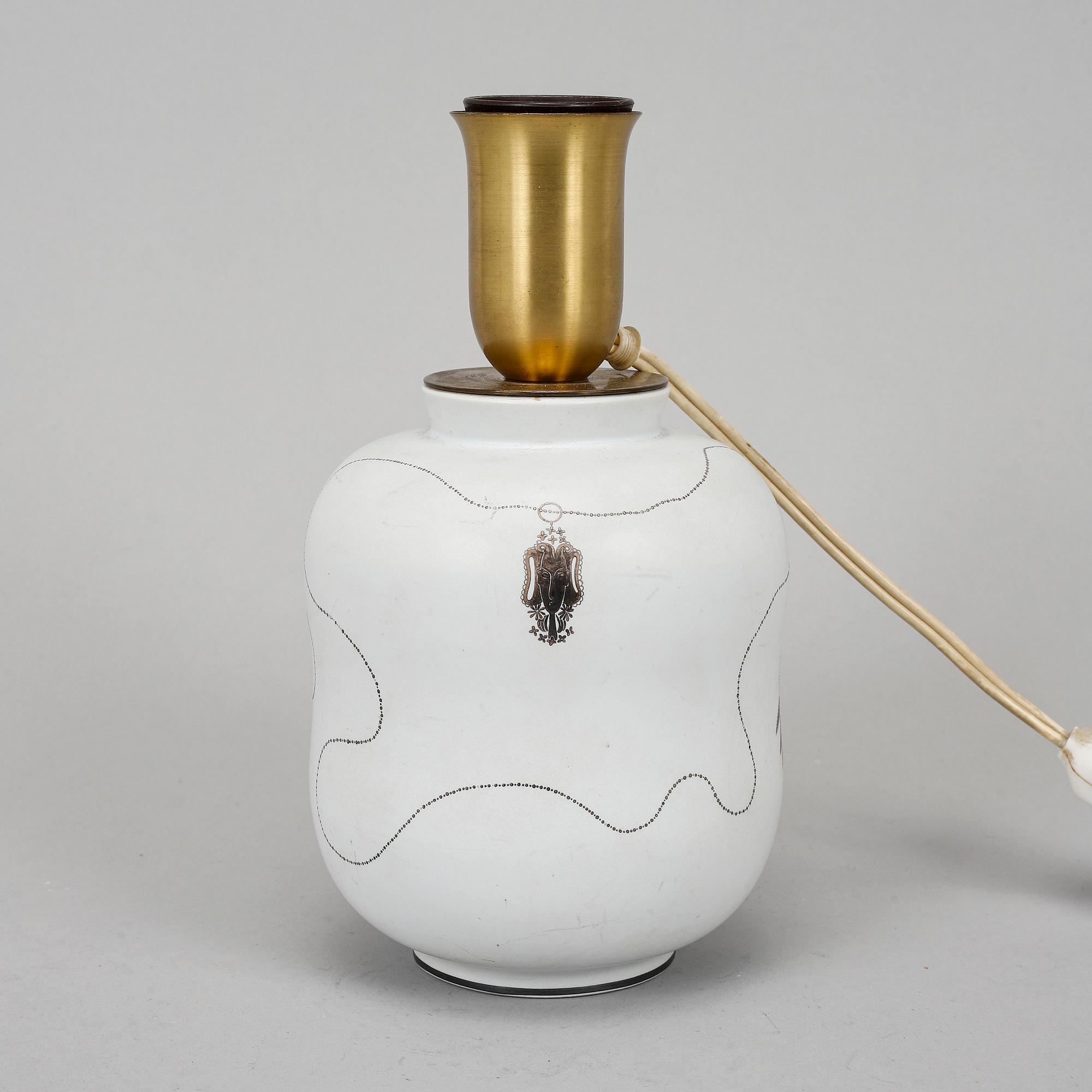 A Stig lindberg "Grazia" table lamp for Gustavsberg.
