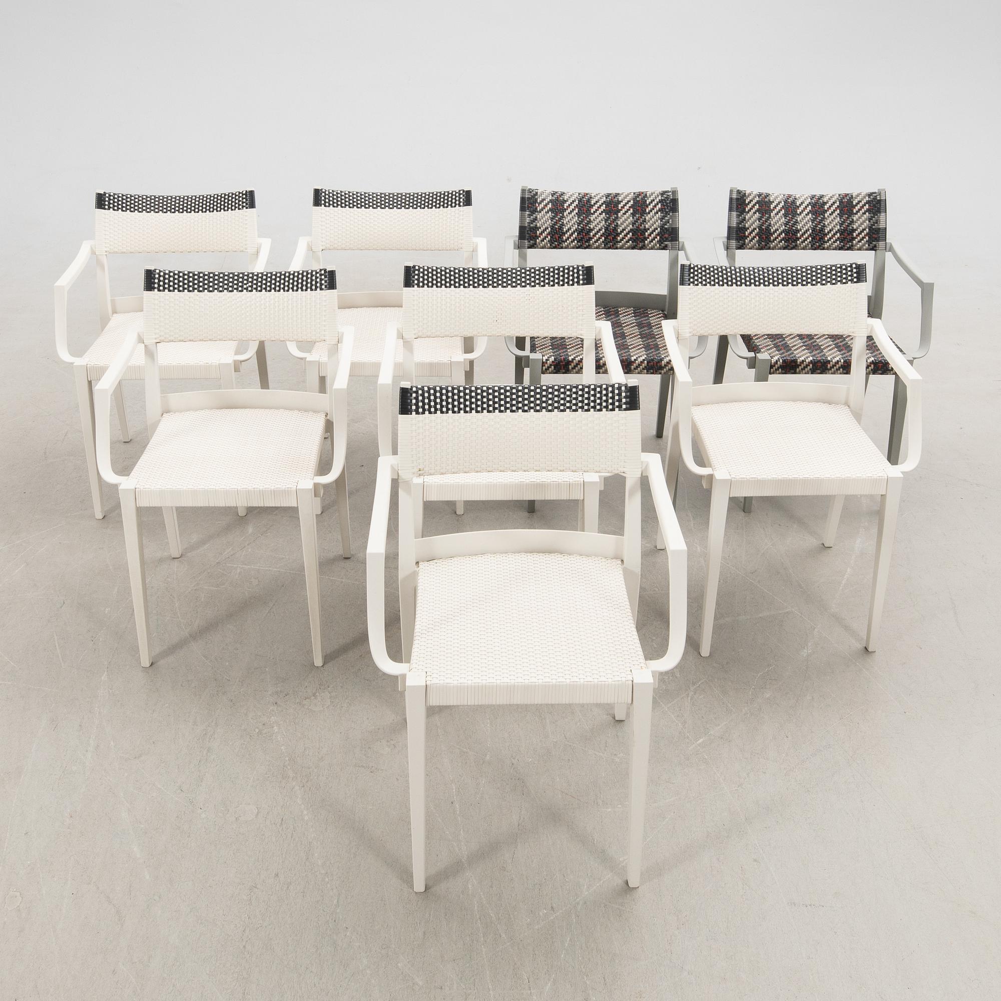 Philippe Starck, stolar, 8 st, "Play", Dedon, 2000-tal.