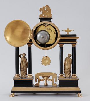A Swedish Empire mantel clock by J. Cederlund.