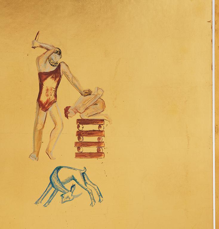 Einar Luterkort, a unique Swedish Grace folding screen, 1930s.