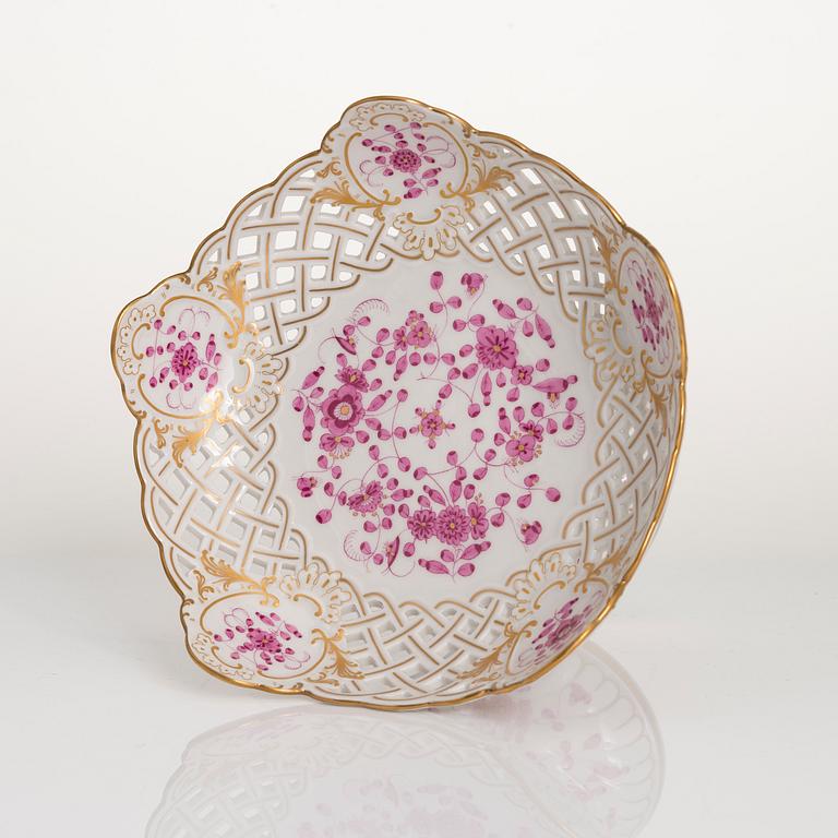 MAT- OCH KAFFESERVIS, 77 delar, porslin, Meissen, "Indische malerei", 1900-talets andra hälft.