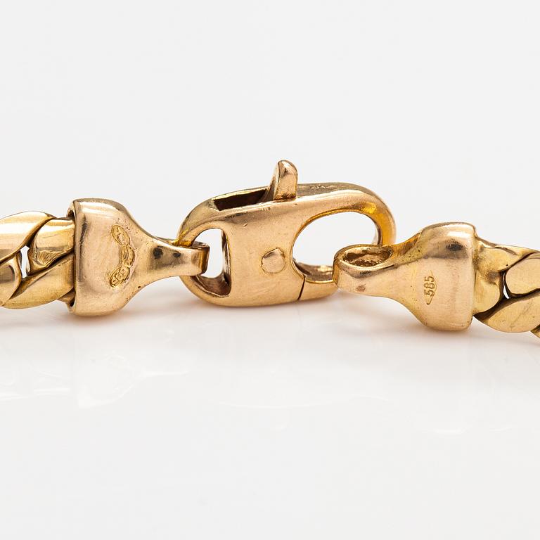 A 14K gold necklace. Finnish import marks.