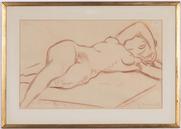 Isaac Grünewald, Reclining model.