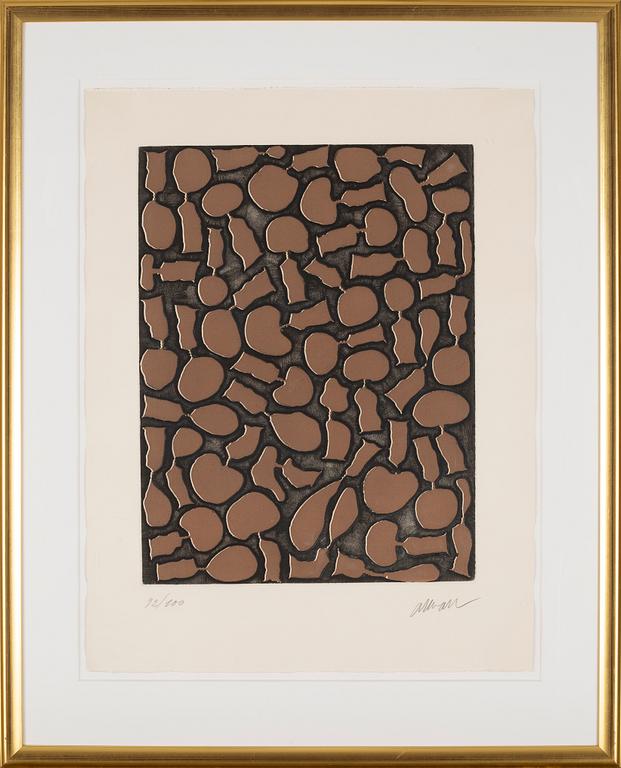 FERNANDEZ ARMAN, Etching and Aquatint, from portfolio "Bonjour Max Ernst". Signed an numbered 92/100.