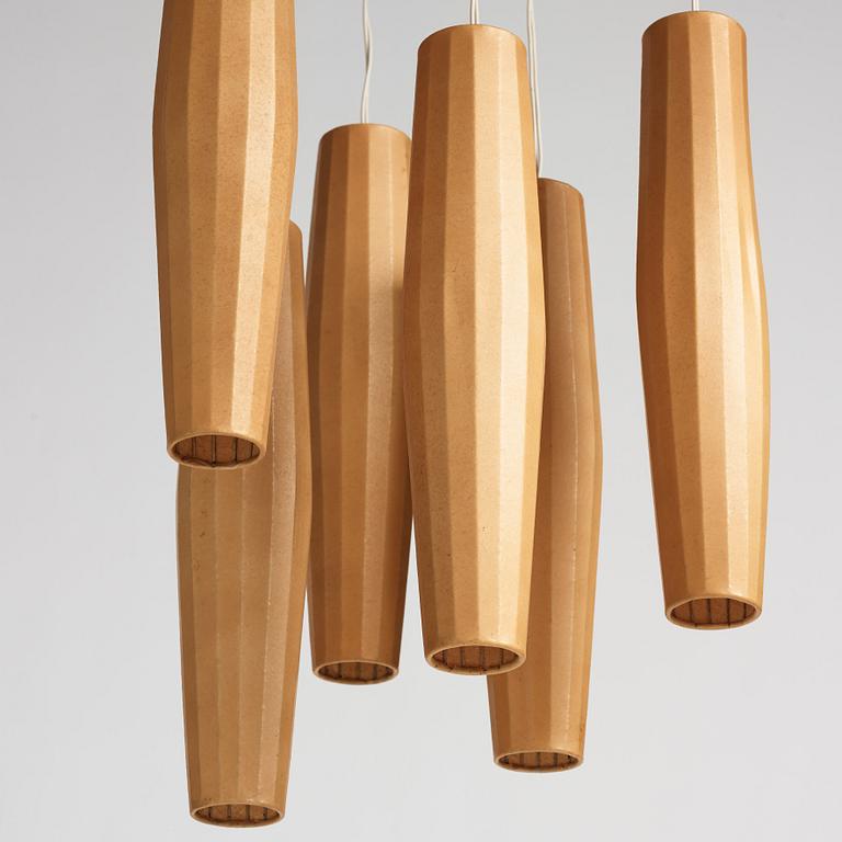 Hans Bergström, taklampa, modell "153/6", ateljé Lyktan, Åhus, 1940-50-tal.