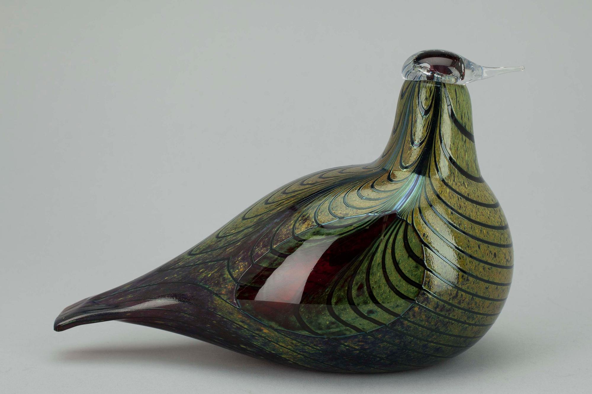 FIGURIN, glas, sign. Oiva Toikka, Notsjö, 1900-talets senare hälft.