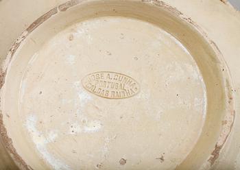 KANNA MED FAT, majolika, Jose A Cunha, Portugal, 1800-talets sista kvartal.