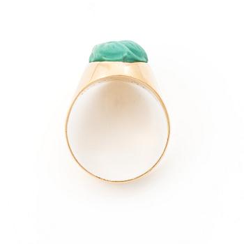 Waldemar Jonsson, 18K gold ring with a turquoise-coloured stone, Skara, 1987.