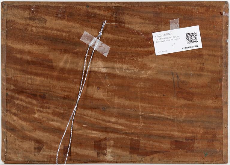 HENRY GEORGE TODD, tillskriven, olja på pannå, signerad.