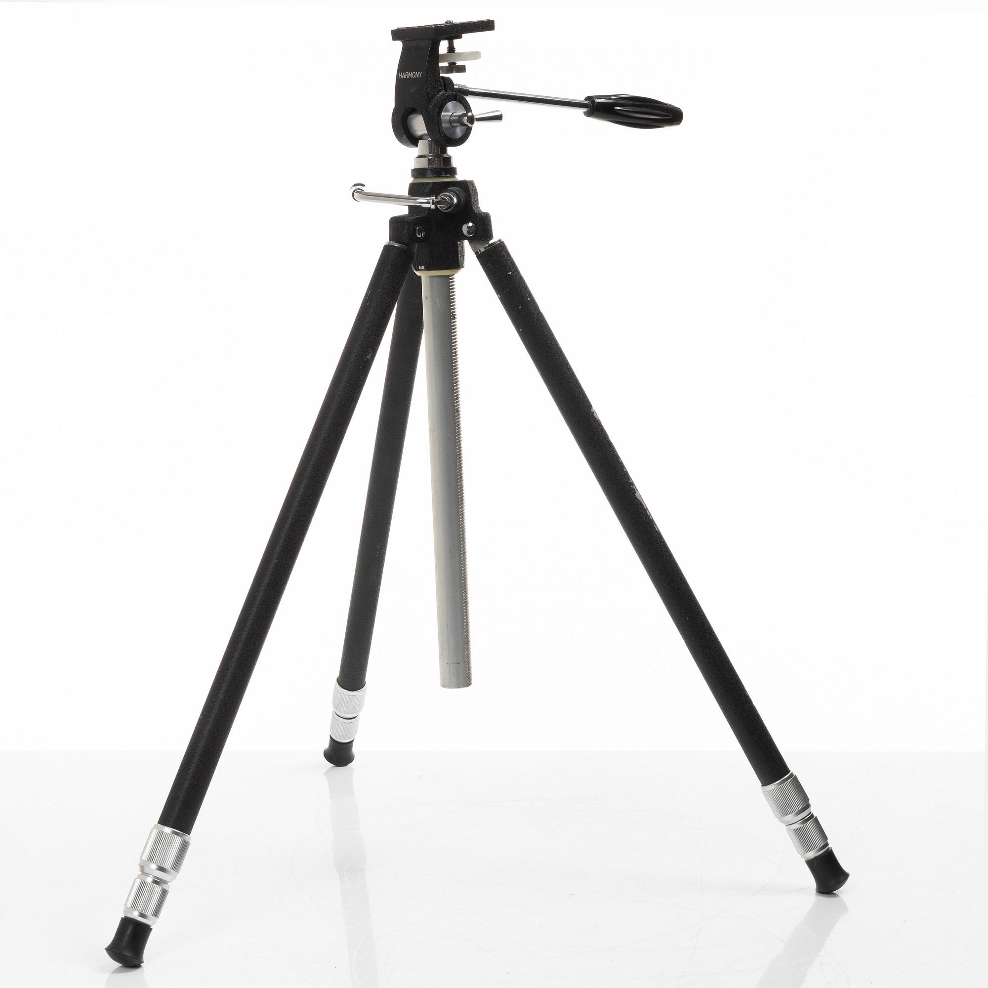 Kamera, Hasselblad 1000 F med objektiv Tessar 1:2,8, Carl Zeiss och stativ.