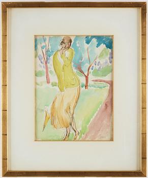 ISAAC GRÜNEWALD, watercolor, signed.