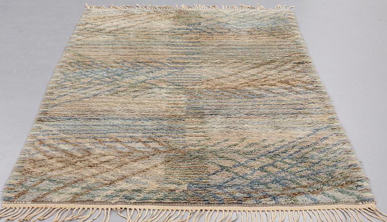 Barbro Nilsson, MATTO, "Marina, ljus", knotted pile, ca 227 x 151 cm, signed AB MMF BN.