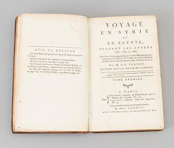 A BOOK, Africana, 1787, Constantin François Chasseboeuf, Comte de Volney: Voyage en Syrie et en Egypte.