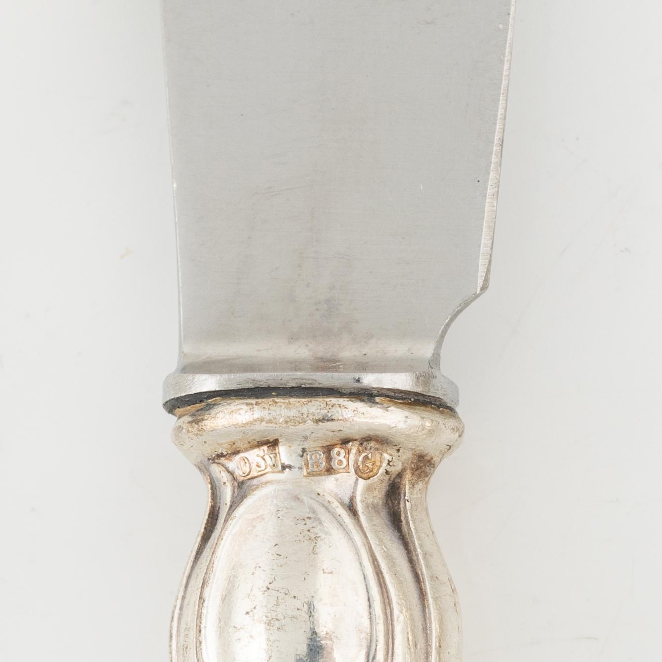A Swedish Silver Cutlery, mark of Oscar Sjögren, Gothenburg 1927-28 (90 pieces).