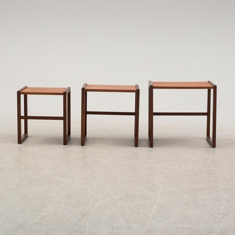 A set of three 20th century tables.