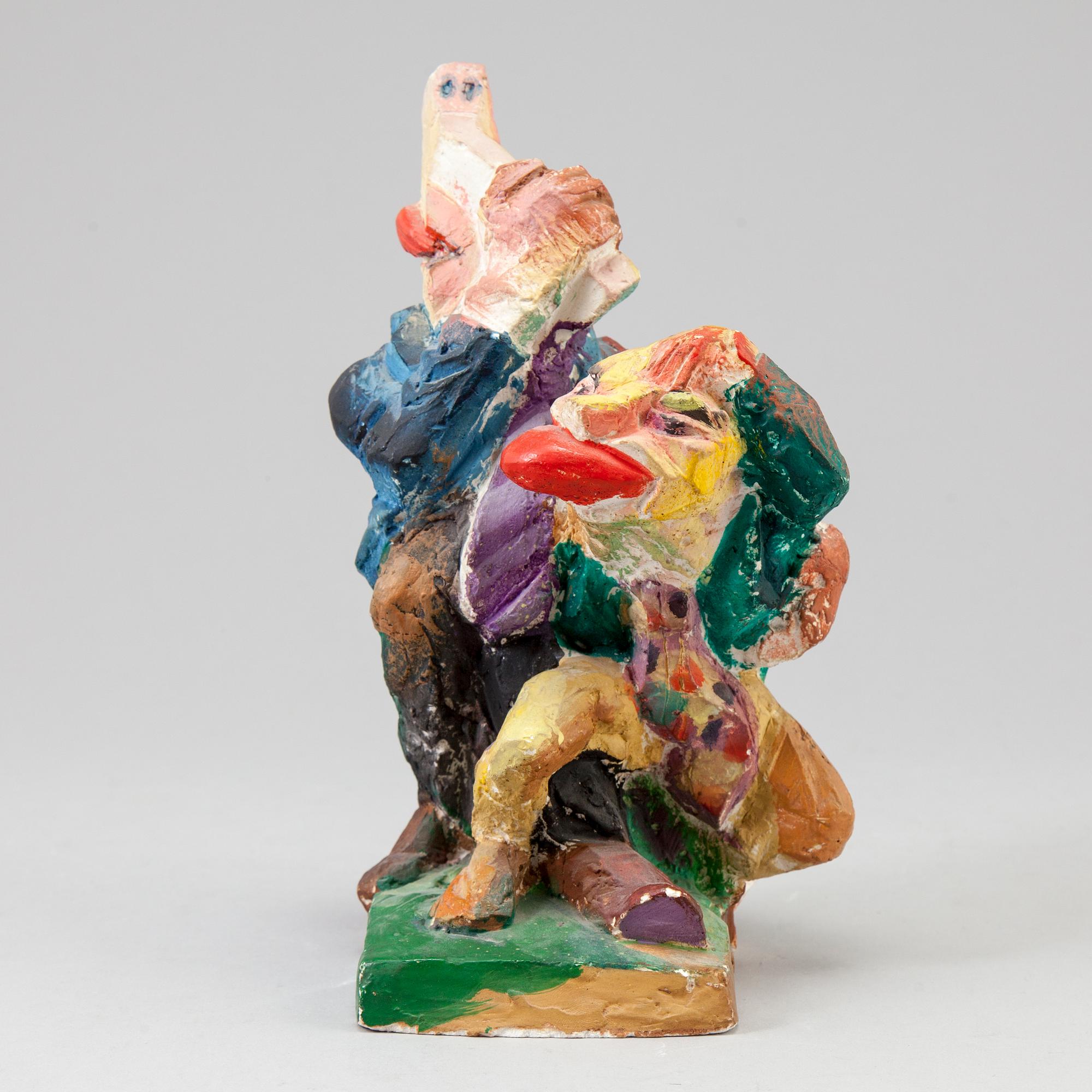 TOMMY ÖSTMAR, sculpture in painted plaster signed and numbered 1/5 dated 1974.