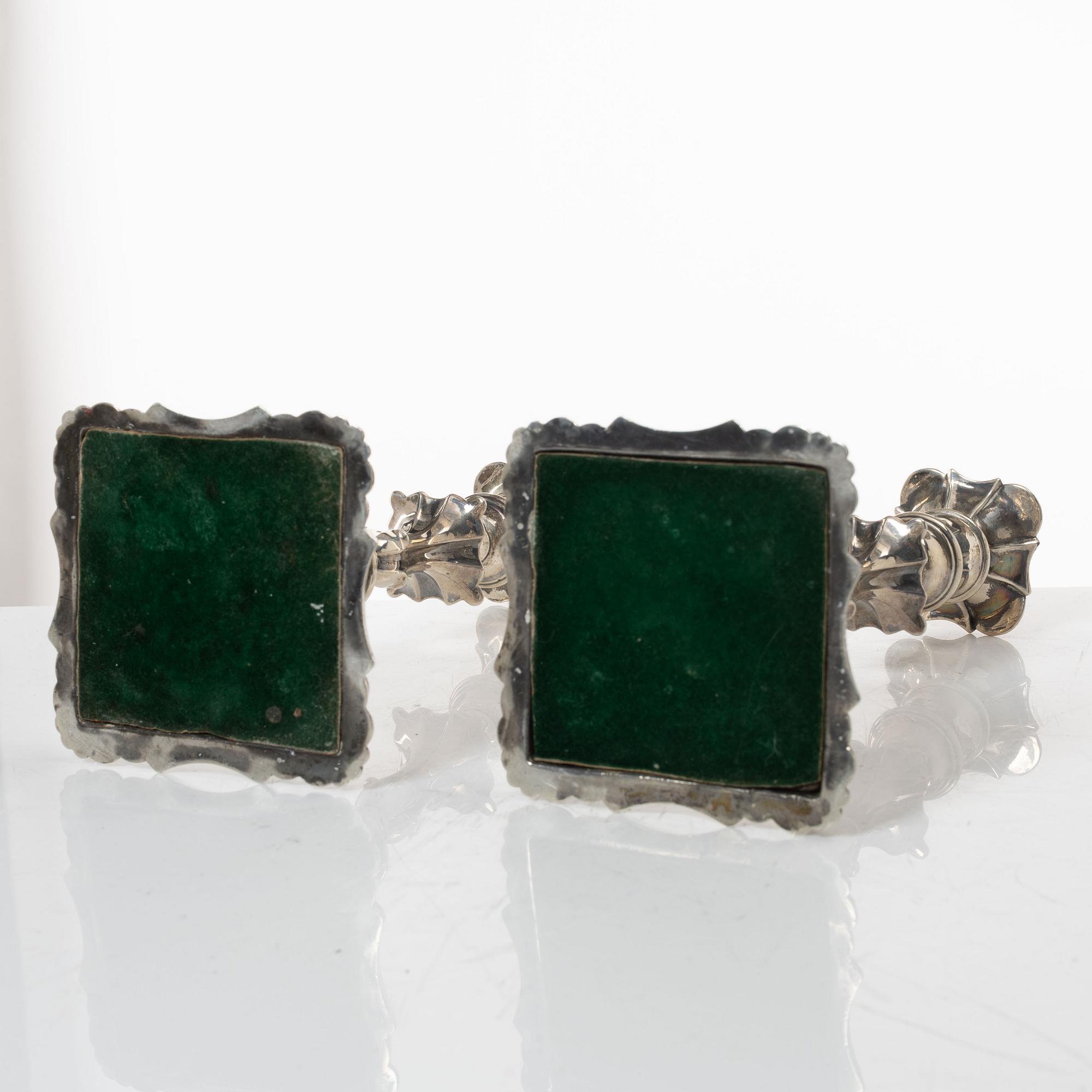 Candelsticks, a pair, silver, Sheffield 1833-34, mark of possibly Henry Wilkinson & Co.