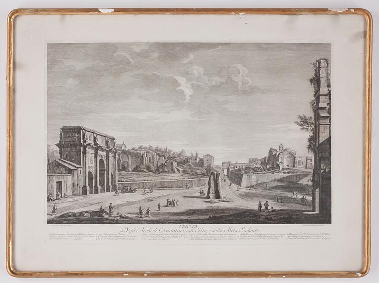 GIOVANNI VOLPATO, kopparstick, efter Francesco Panini, senare avdrag utgiven av Regia Calcografia di Roma, 18/1900-tal.