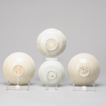 A group of four bowls, part Song dynasty (960-1279).