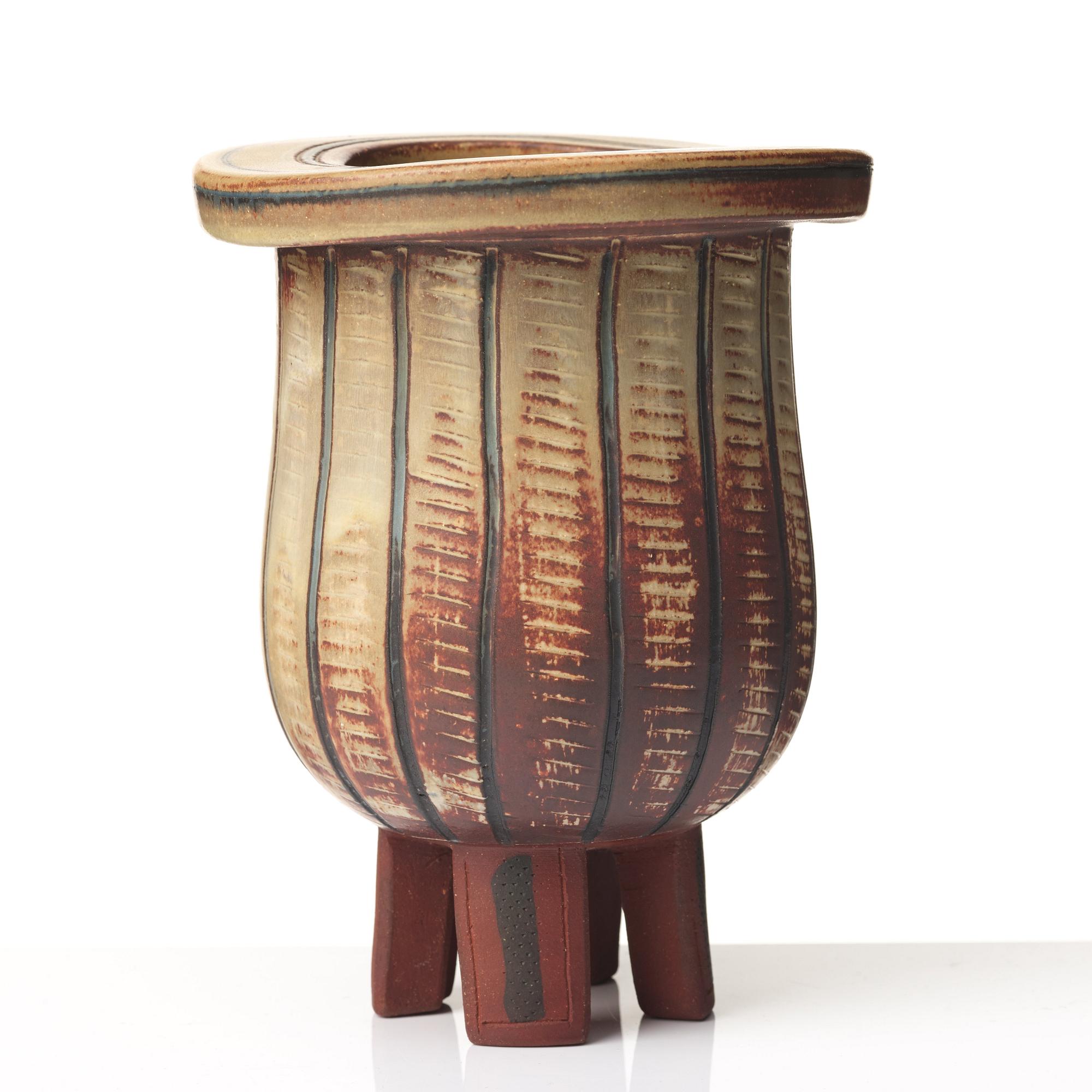 Wilhelm Kåge, a "Farsta" stoneware vase, Gustavsberg studio, Sweden.