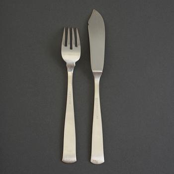 16 pcs silver cutlery by Jacob Ängman, for GAB, 1980's.