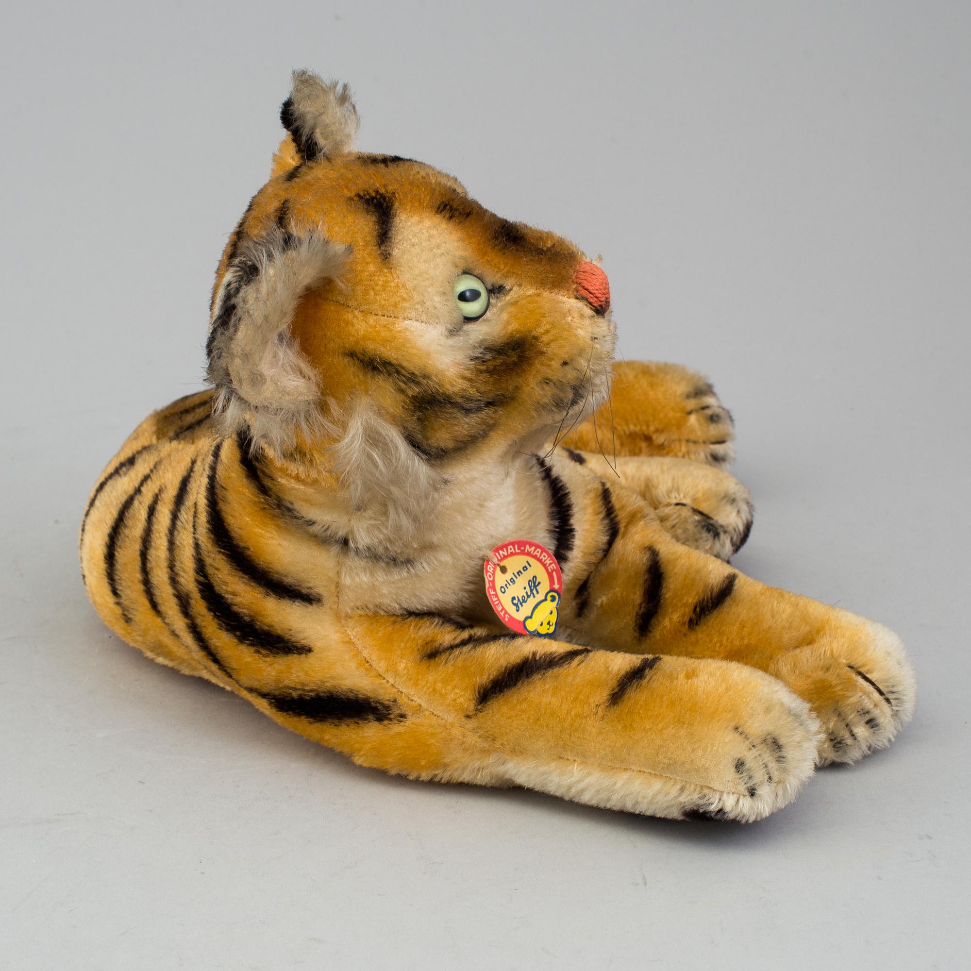 A 1950s Steiff "Bengal" stuffed toy tiger.
