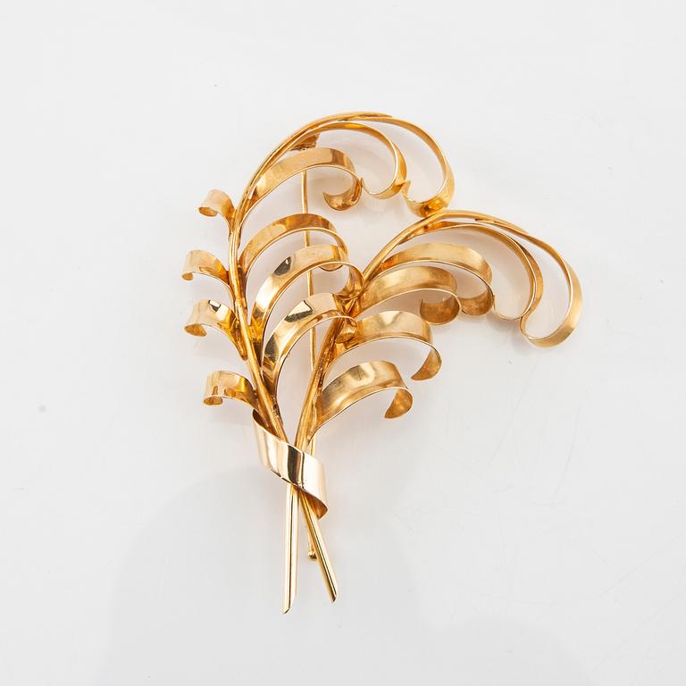 Studio Stigbert, Brooch 18K gold, Heribert Engelbert Stockholm 1945.