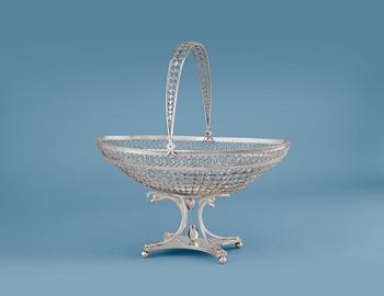 A BISQUIT BASKET, silver, Carl Anton Carlberg, Turku 1819. Height 30 cm, weight 606 g.