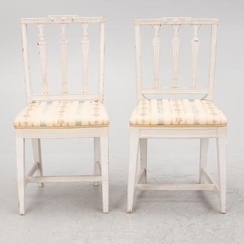 Twelve matched late Gustavian chairs, circa 1800.