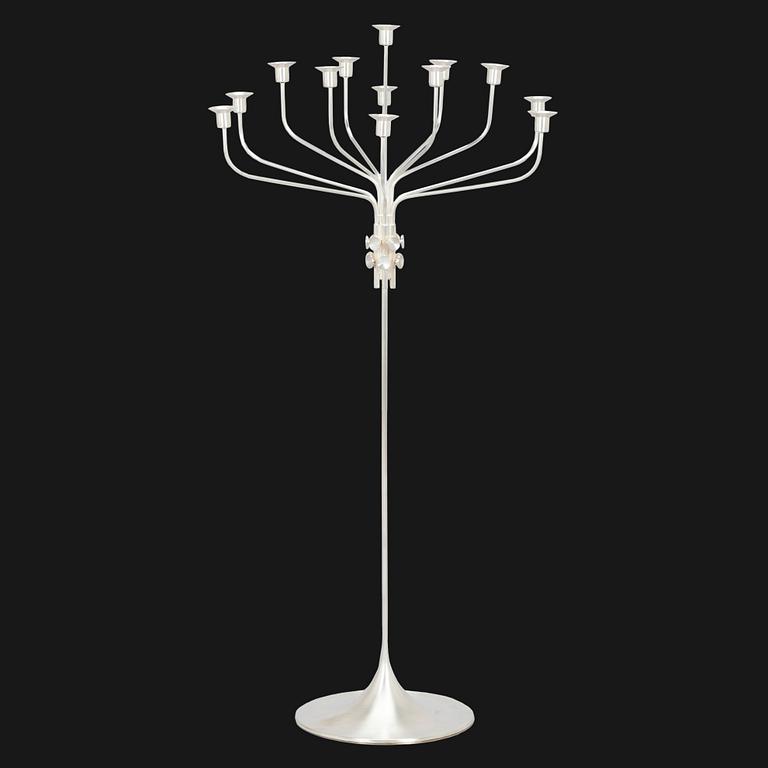 Tapio Wirkkala, a thirteen-candle silver candelabrum, model TW 412, Kultakeskus, Hämeenlinna Finland 2008.