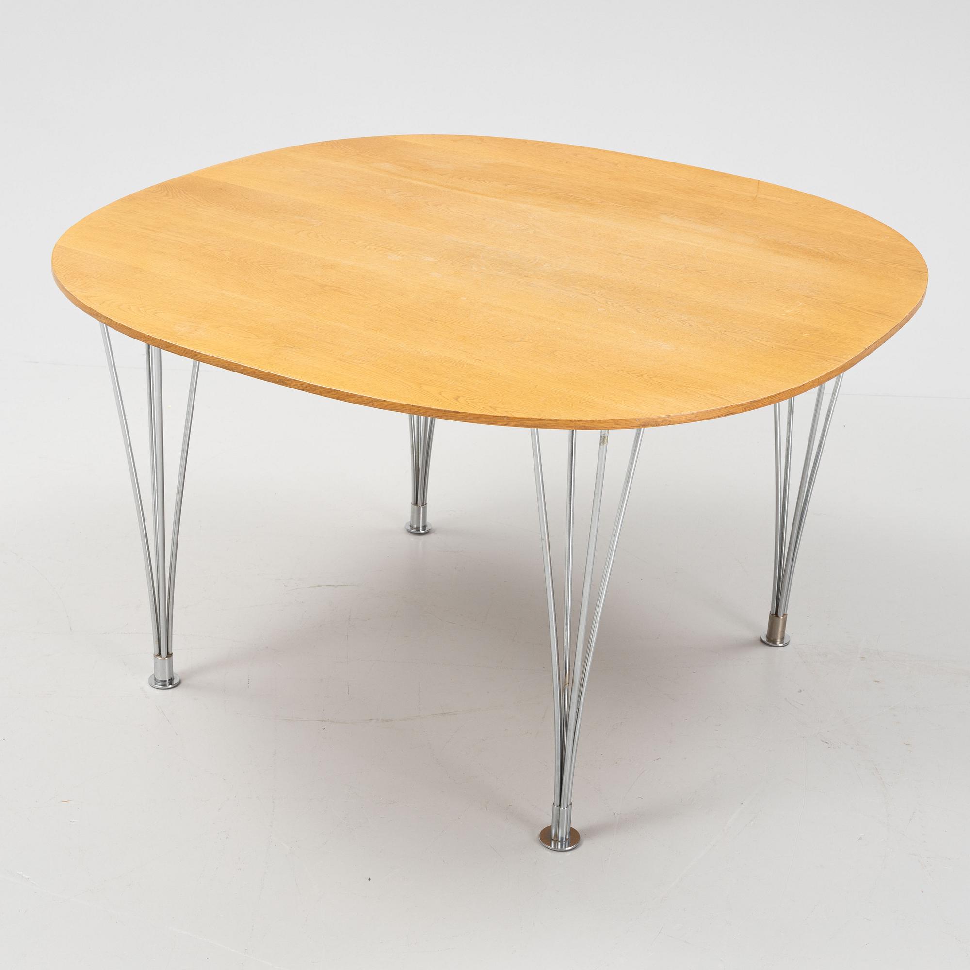 Bruno Mathsson, a 'Supercirkel' table, second half of the 20th Century.