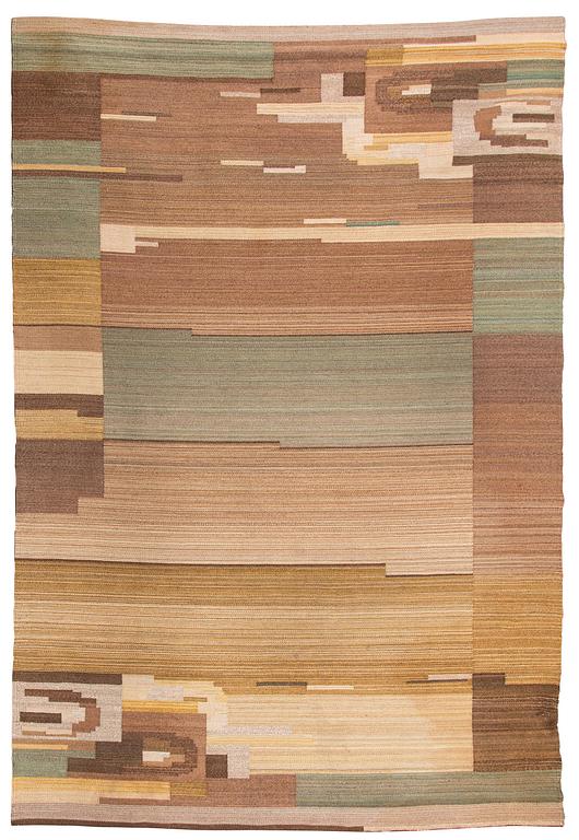 Greta Skogster-Lehtinen, karvalankamatto, Aaltosen Mattokutomo, Kiikka 1930-luku. Noin 363 x 250 cm.