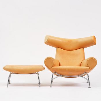 Hans J. Wegner, an “Ox Chair” with footstool, Erik Jørgensen, Denmark.