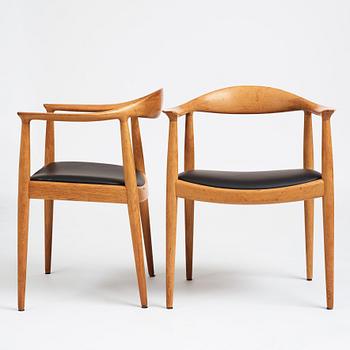 Hans J. Wegner, stolar, "The Chair" ett par, JH-503, Johannes Hansen, Danmark 1950-60-tal.