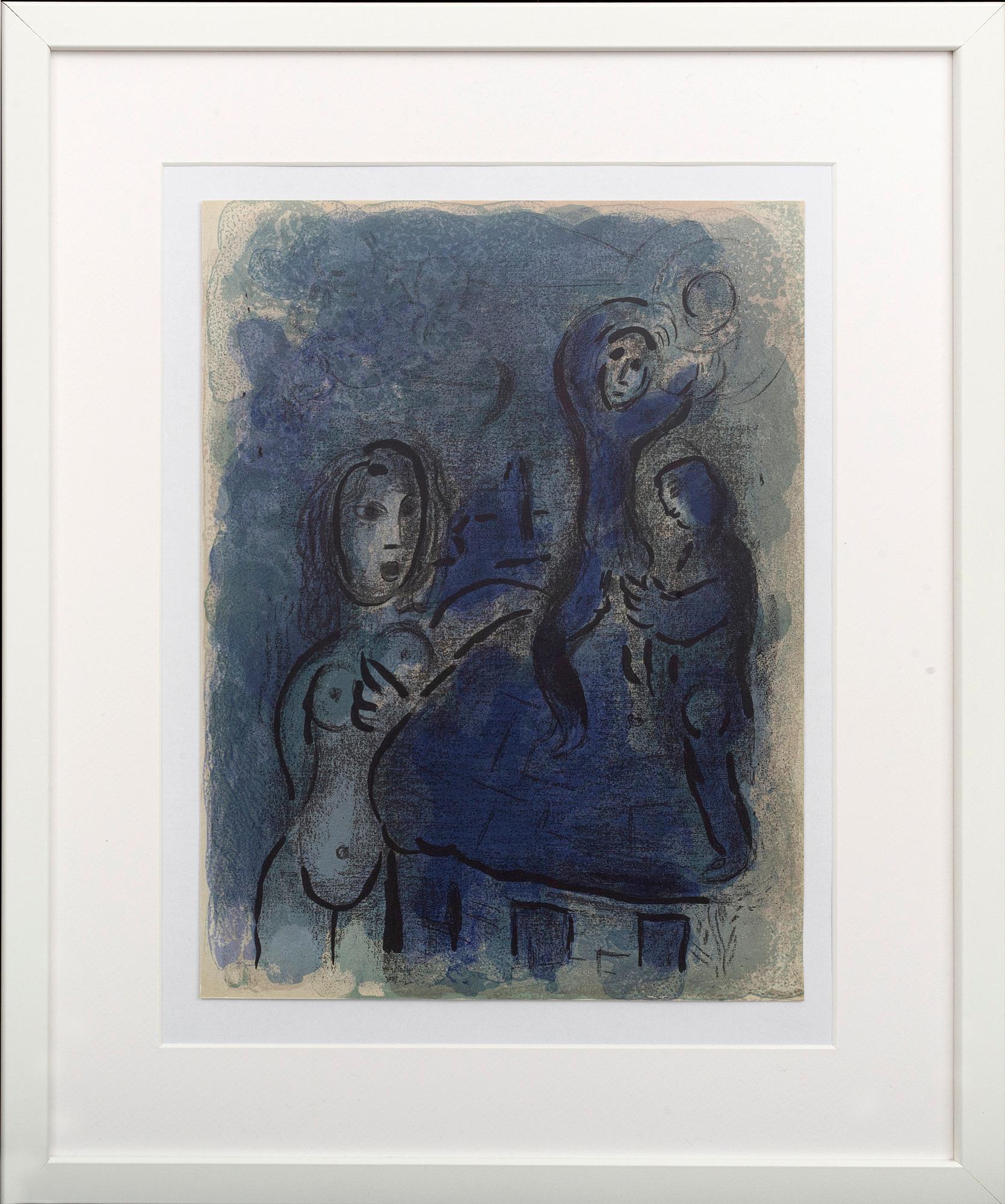 MARC CHAGALL, colour lithographe, unsigned, from Verve vol X, no 37-38 1960.