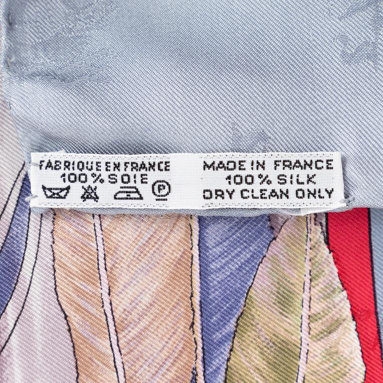 Hermès, a 'Christophe Colomb Découvre l'Amerique' jaquard silk scarf.