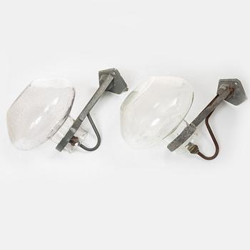 Four similar wall lamps, Swedish Modern, mostly ASEA, mid-20th century.